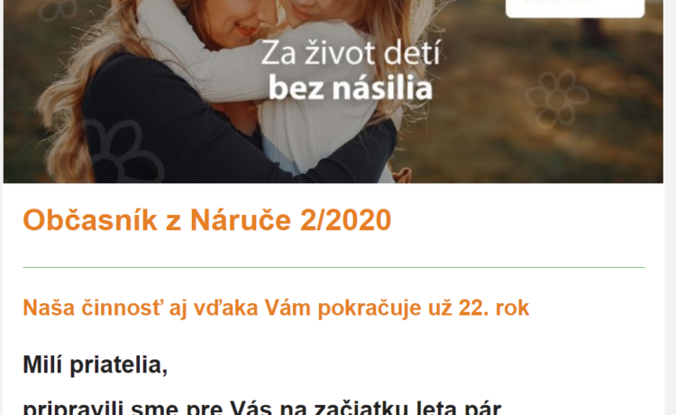 ďalší Občasník z Náruče vyrazil do e-sveta