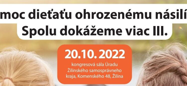 Pozvánka na konferenciu –                         20. októbra 2022 v Žiline