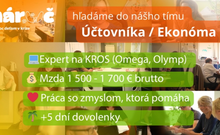 Hľadáme ekonóma/účtovníka pre Náruč